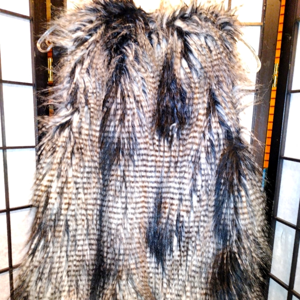 Feathered Faux fur vest